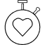 icon heart beats controller outline